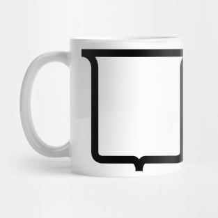 Modern English Heraldic Mouth (Black) Mug